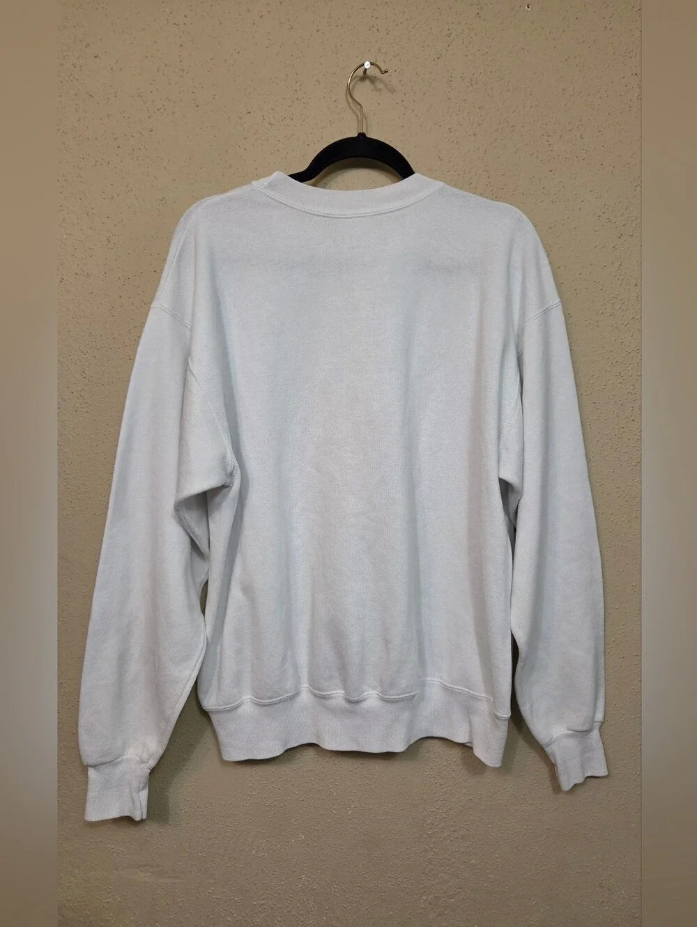 Vintage Hanes White Crewneck Sweatshirt with Red Ladybug Print 80's